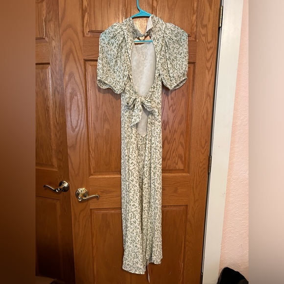 Reformation Mint Green Floral midi Dress - Picture 2 of 7